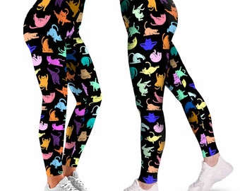 cat workout leggings