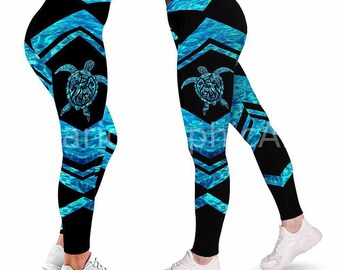 turtle print leggings