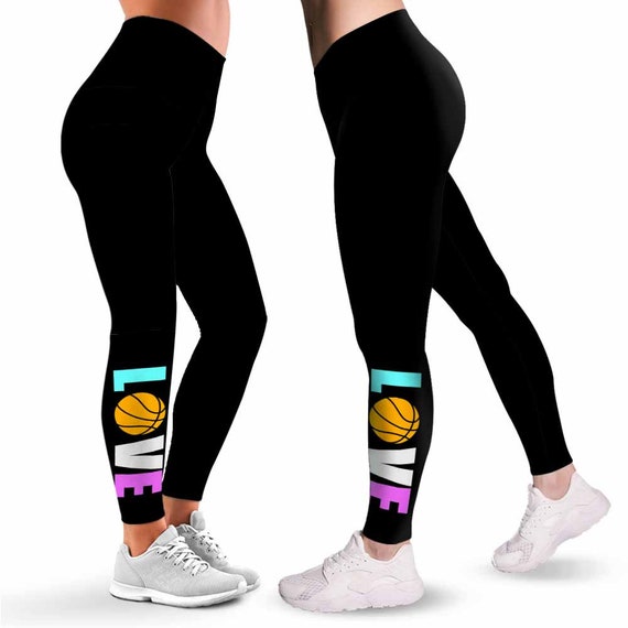 Basketball Leggings for Women. Basketball Love Pattern Printed
