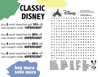 disney word search etsy