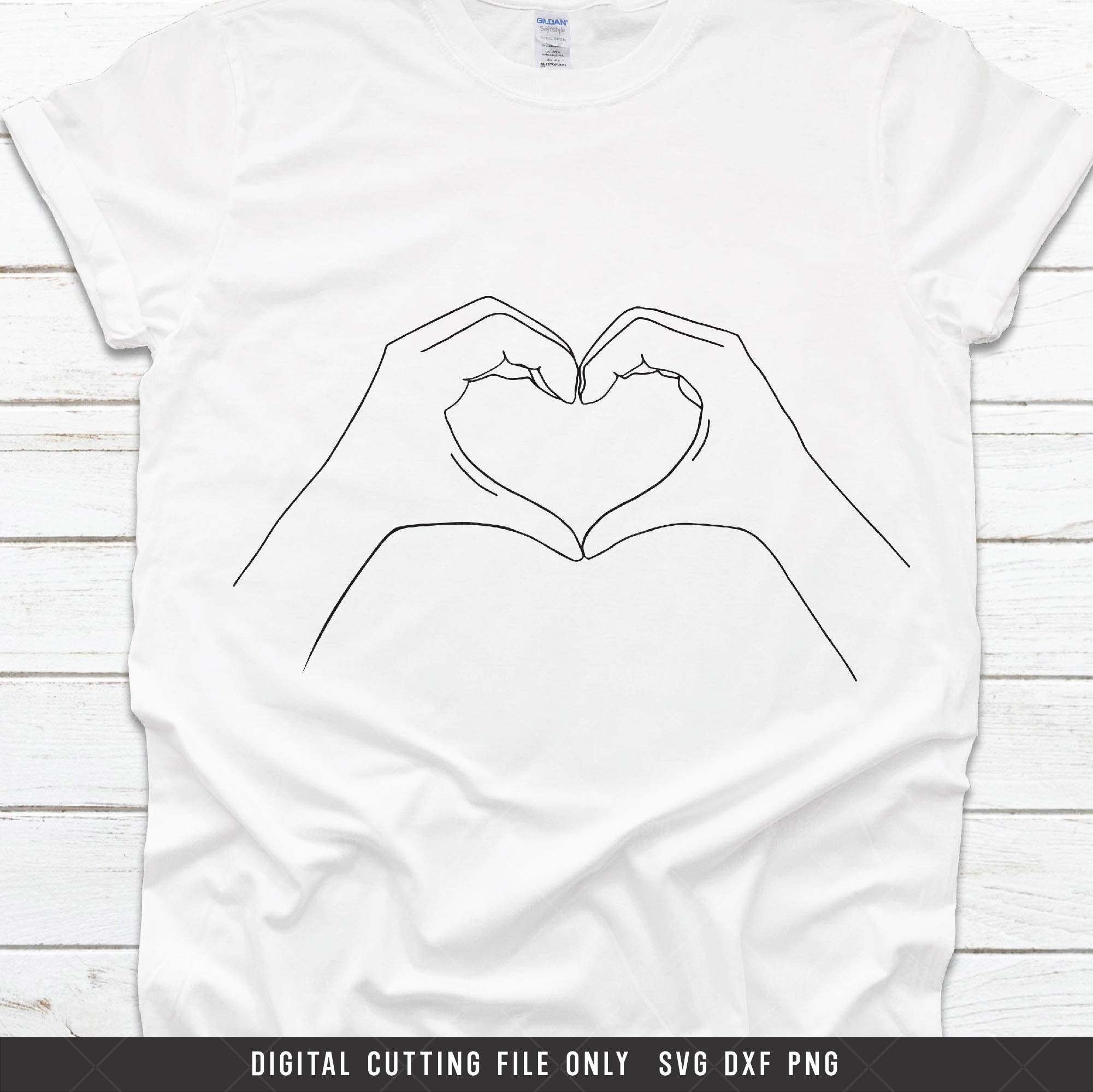 Hand Heart SVG PNG DXF Digital Cut File Heart Hands Love I - Etsy