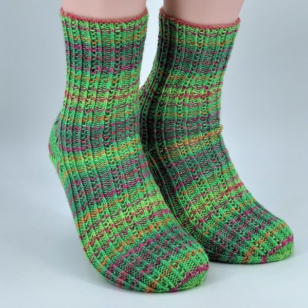 handgestrickte Socken, Wollsocken, Kuschelsocken, Wandersocken, Bürosocken, Sofasocken Gr. 38/39