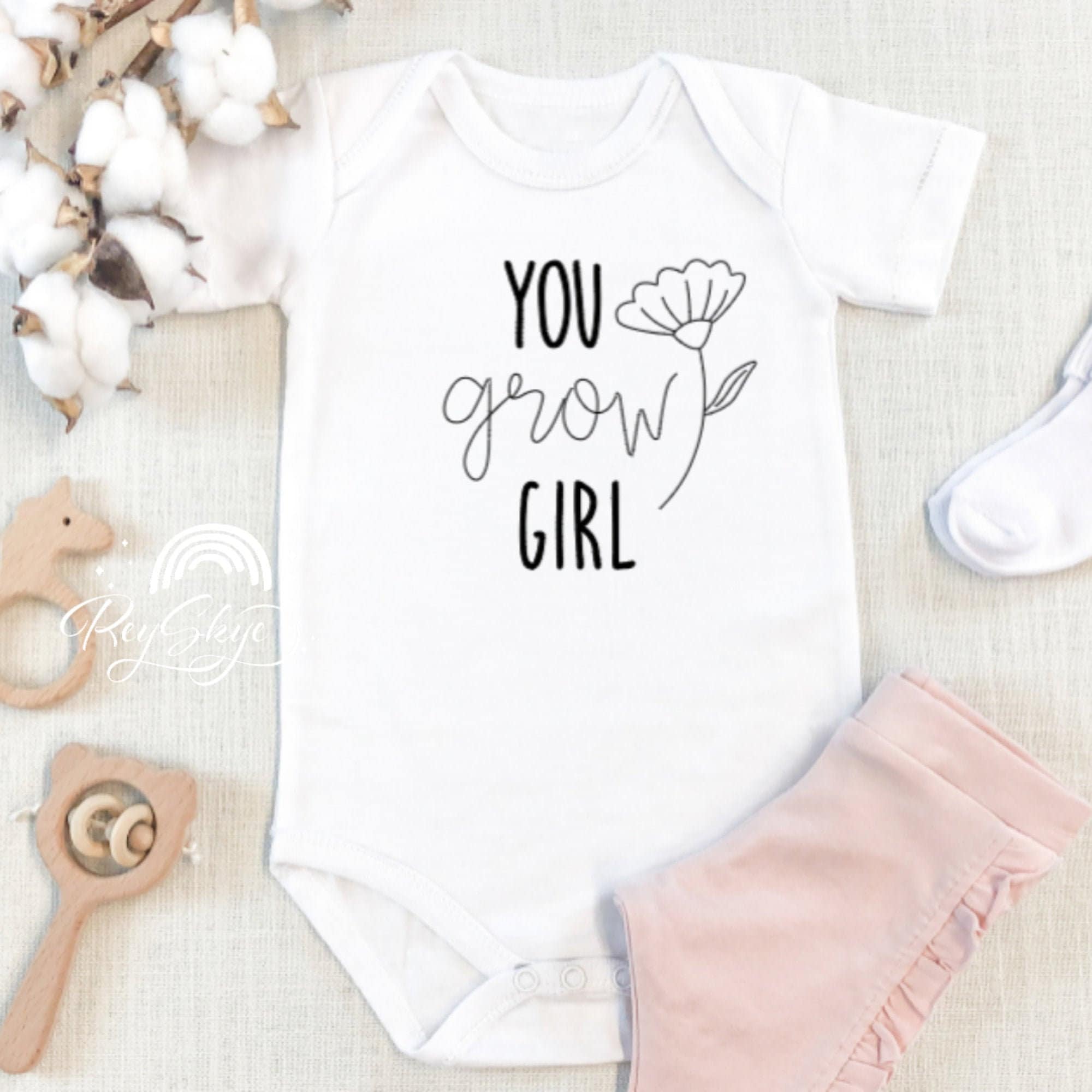 You grow girl onesie baby onesie custom bodysuit Etsy