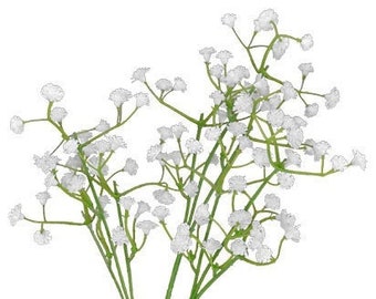 Realistischer weißer Schleierkraut Blumenstiel - 54cm künstlicher Schleierkraut Blumendekor
