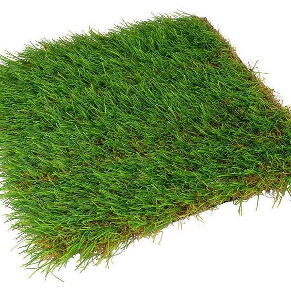 UV Resistant Fake Grass Lawn Square - 25 x 25 x 3cm - Indoor/Outdoor Decor