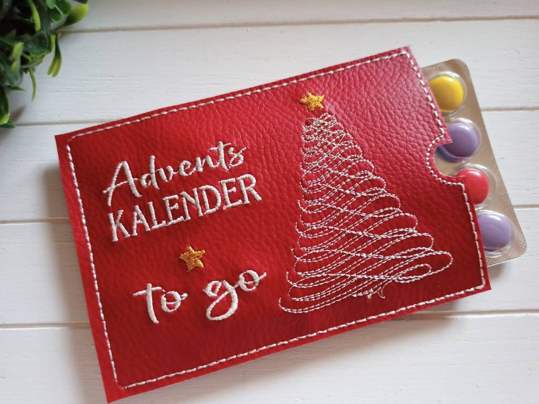 Small Advent Calendar To Go Mini Artificial Leather Etsy UK