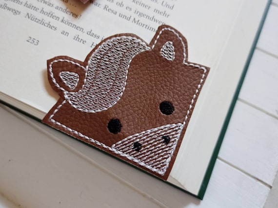 IBOVODI Horse Corner Bookmarks Kids 4 Pcs, Watercolor Flower Leather Book Acc - View #8