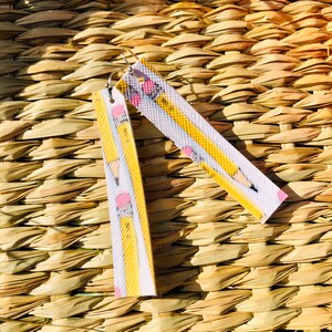 Pencil Me In Bar Earrings, Teacher Earrings
