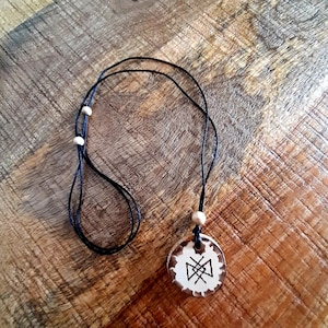 Dagaz Ingwaz Runes Wooden Amulet: Health and Longevity Talisman
