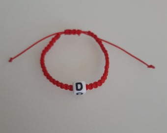 Baby Initial Bracelet, Custom letter bracelet, Newborn red protection, Kabballah Bracelet, Free shipping to Germany