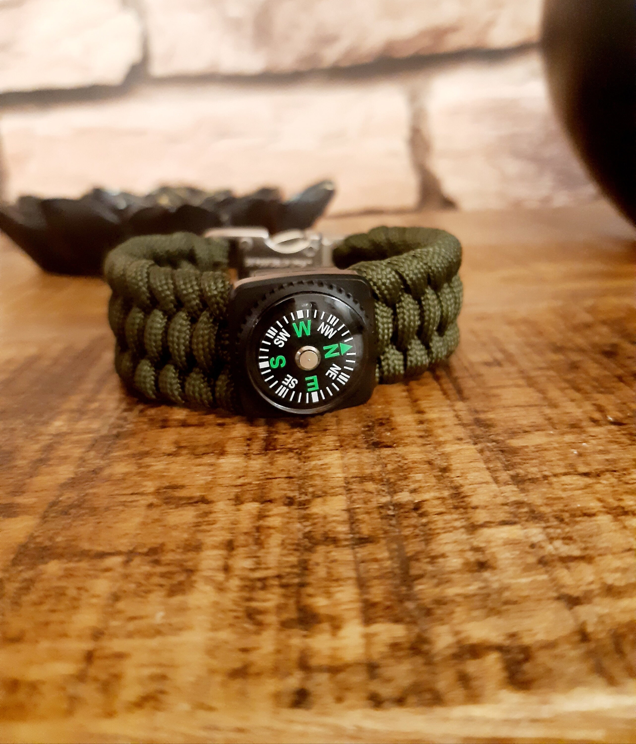 Compass Paracord Bracelet Military Style Bracelet Survival Etsy