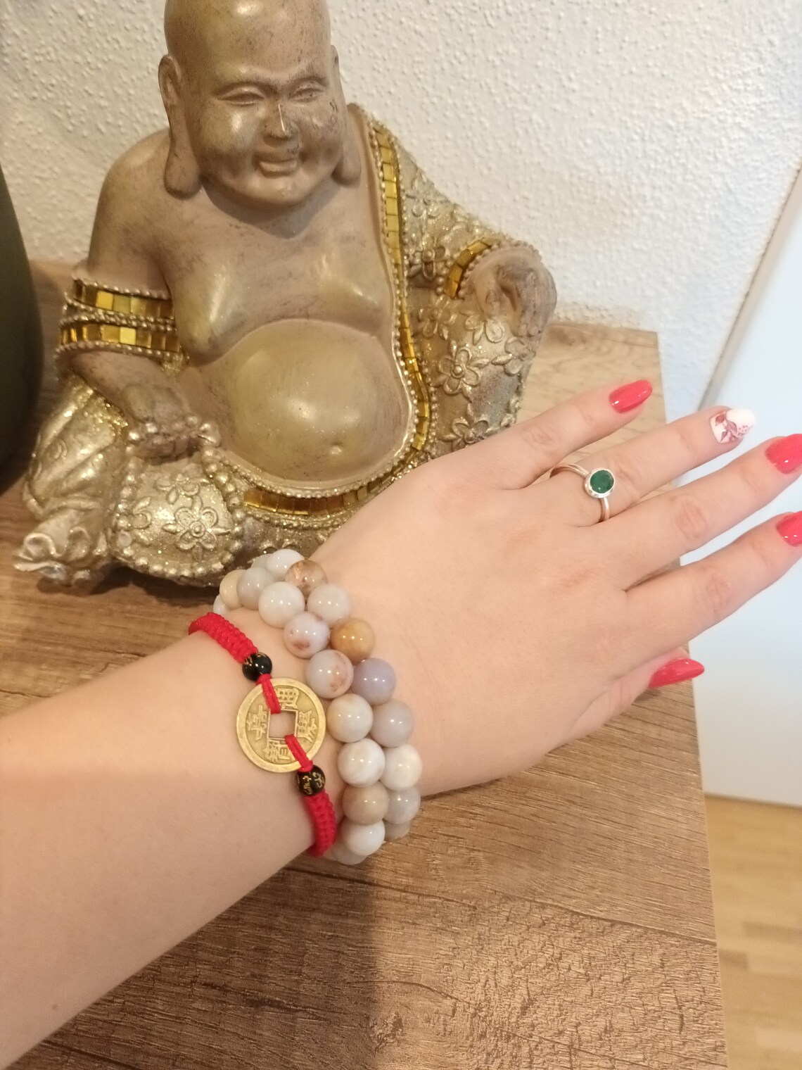 Red Feng Shui Coin Ancient Chinese Bracelet for Good Luck Etsy