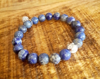 Lapis Lazuli Stretch Bracelet: Blue Gemstone, Healing Stone