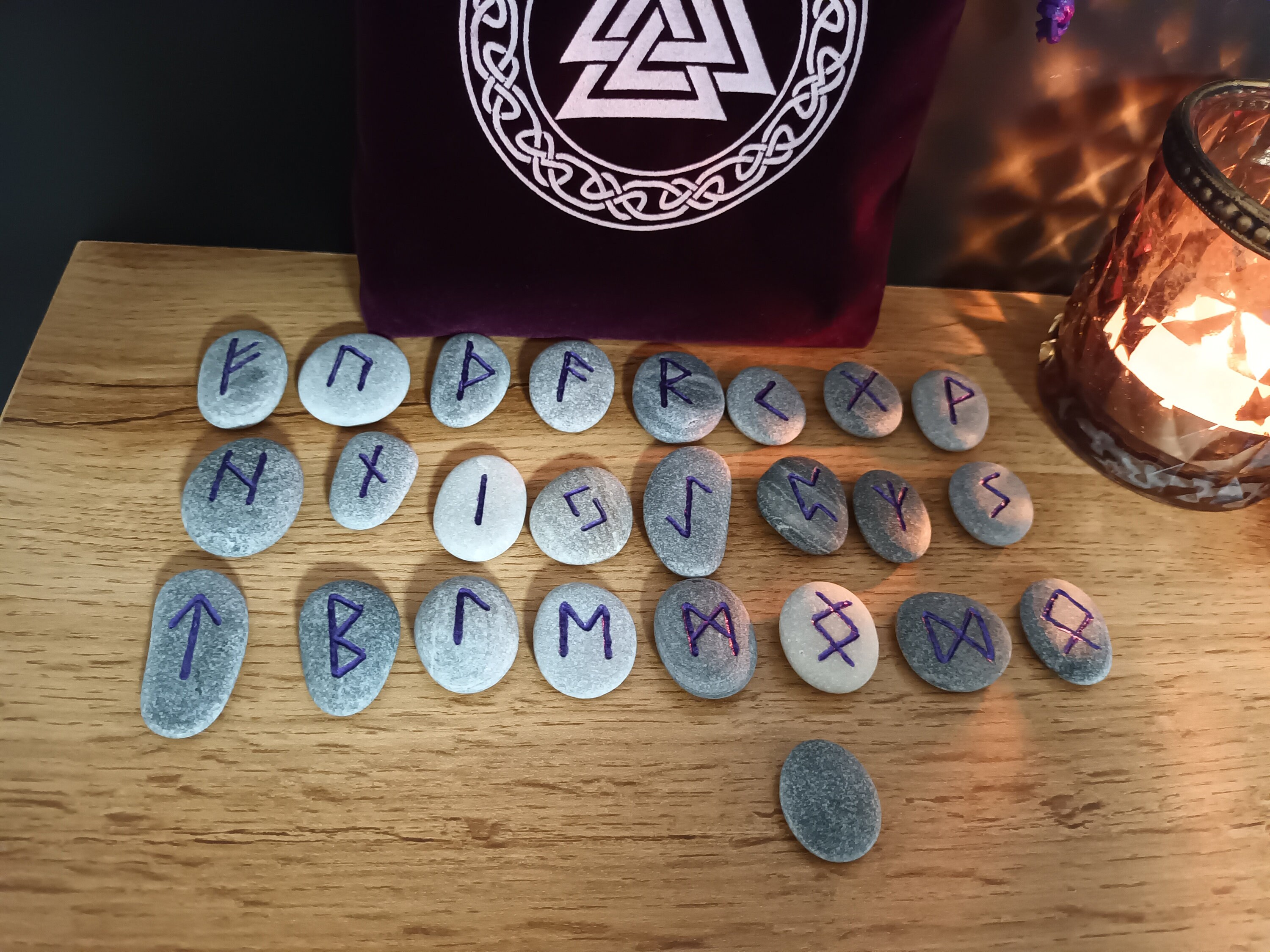 Elder Futhark Rune Set Handmade Mediterranean Stones Runes - Etsy