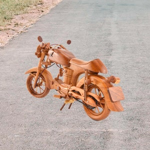 Engraved Wooden Honda Motorcycle Model