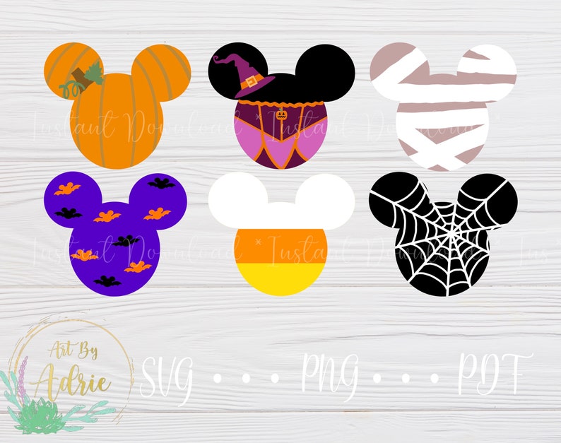 Mouse Shaped SVG Set | Halloween Collection | Fun Halloween | Digital Download Files | Custom | For Cricut, Silhouette | Character Ear Art 