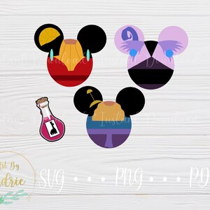 Mouse Shaped SVG Set |  Llama Royalty Set | Digital Download Files | Custom | For Cricut, Silhouette | Character Ear Art