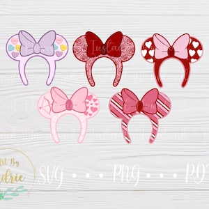 Valentine’s Themed Mouse Headband SVG | Digital Download Files | Custom | For Cricut, Silhouette | Art