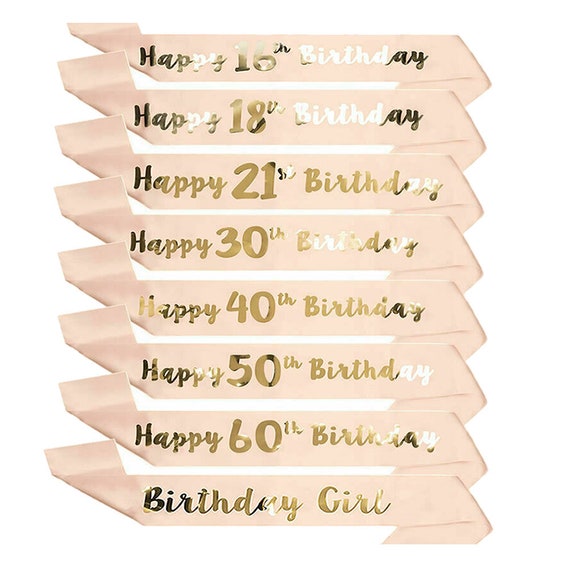 Details about   Birthday Girl Sash 16th 18th 21st 30th 40th 50th 60th Birthday Party Sashes New 