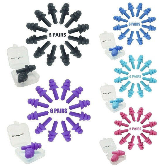 6 Pairs Silicone Earplugs Swimming Soft Ear Plugs for Etsy