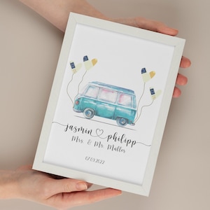 Geldgeschenk Hochzeit - Brautpaar Geschenk zur Hochzeitsfeier - Geldgeschenk personalisiert für Trauung, Standesamt, Hochzeitsgeschenk