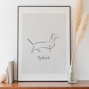 Dachshund Gift - Personalized lineart tackle as a perfect gift for any Dachshund owner, lover and fan