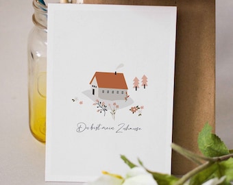 Postkarte Liebe - Hochzeitstag Karte - Jahrestag Karte - auch als Jahrestag Geschenk für ihn oder Hochzeitstag Geschenk für Mann und Frau