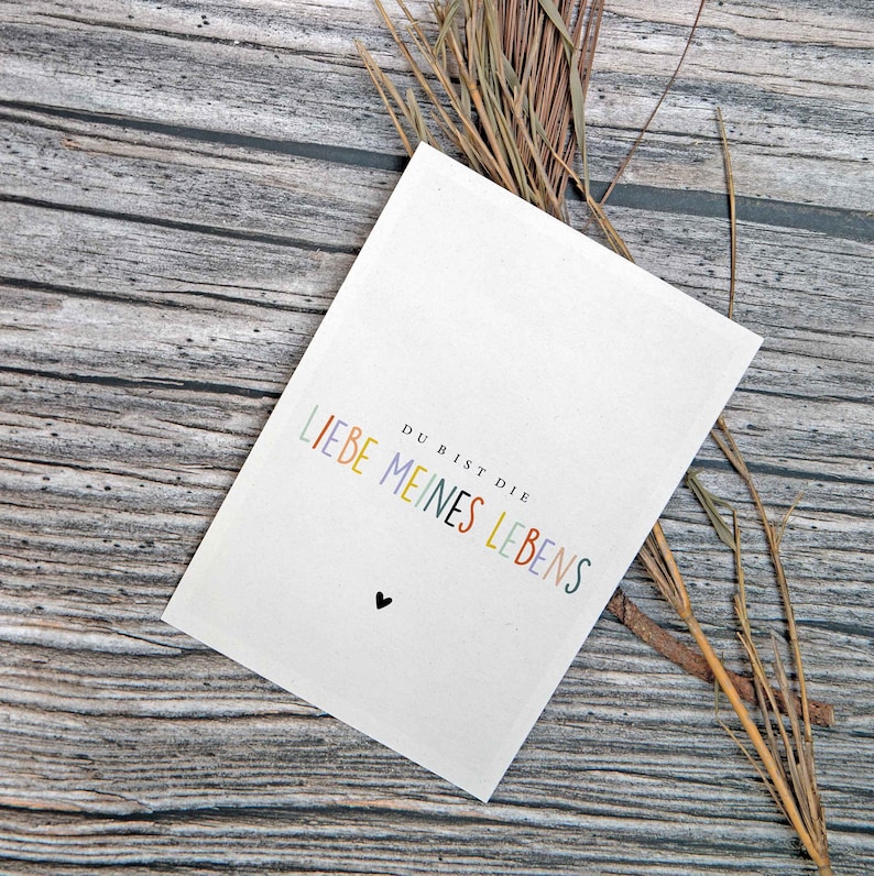 Carte postale Amour - Carte anniversaire de mariage - Carte anniversaire - Cadeau anniversaire pour lui ou cadeau anniversaire de mariage pour mari, femme, petite amie Einzelne Postkarte