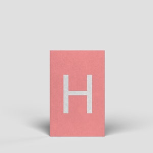 Tarjeta midi letra H - Postal ilustrada de cumpleaños para hombres, mujeres, niños, tarjeta de letras, alfabeto, ABC, aprender letras