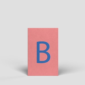 Carte midi lettre B - Carte postale anniversaire illustrée pour homme, femme, enfant, carte lettre, alphabet, ABC, apprendre les lettres