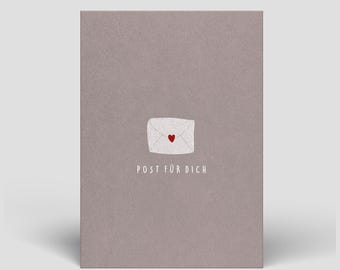 Cartão postal Love - Cartão de aniversário de casamento - Cartão de aniversário - também como um presente de aniversário para ele ou presente de aniversário de casamento