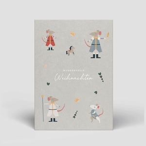 Cartolina di Natale con busta - Buon Natale - Cartoline di Natale sostenibili fatte a mano - Cartoline per Natale