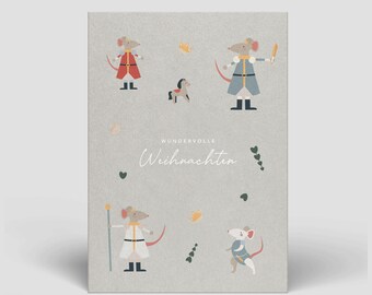 Weihnachtskarte inkl. Umschlag - Frohe Weihnachten - Nachhaltige Weihnachtskarten - Postkarten für Weihnachten