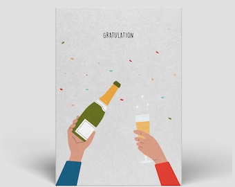 Geburtstagskarte inkl. Umschlag - Illustrierte Postkarte zum Geburtstag für Männer oder Frauen