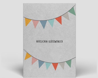 Carte d'anniversaire avec enveloppe - carte postale d'anniversaire illustrée pour homme ou femme