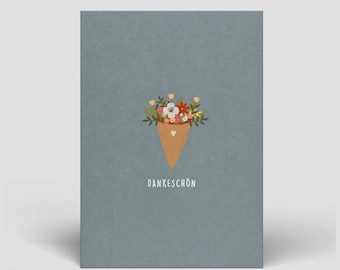 Biglietto di ringraziamento con busta inclusa - grazie come regalo di ringraziamento - disponibile anche in un set di cartoline