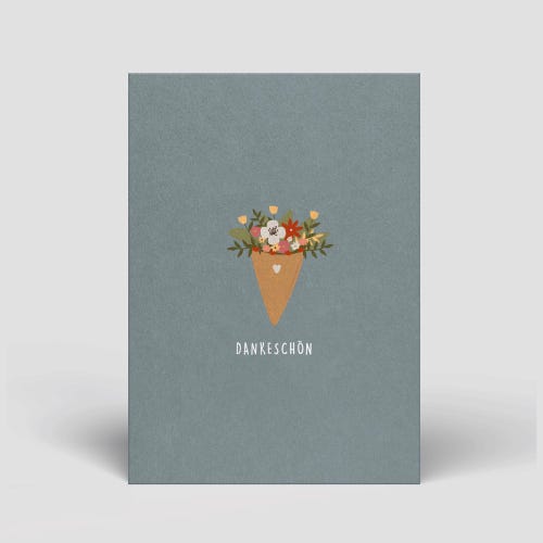 Danke Karte inkl. Umschlag - Dankeschön als Danke Geschenk - auch im Postkarten Set erhältlich