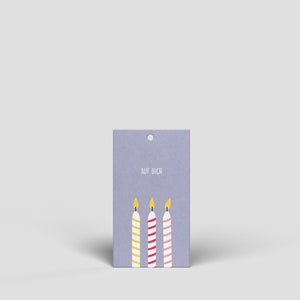 Étiquettes cadeaux pour étiqueter le cadeau - Carte d'anniversaire illustrée - Étiquettes d'anniversaire également en set, félicitations