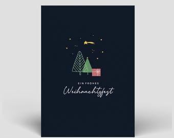 Weihnachtskarte inkl. Umschlag - Frohe Weihnachten - Nachhaltige Weihnachtskarten - Postkarten für Weihnachten