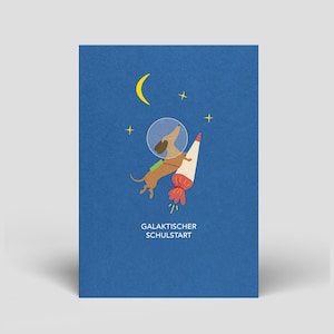 Cartão de matrícula escolar para fãs de dachshund, incluindo envelope - O presente de matrícula escolar perfeito para o início das aulas - Pequeno presente para dachshund