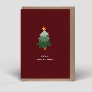 Biglietto di Natale con busta inclusa - Buon Natale - Biglietti di Natale sostenibili fatti a mano - Cartoline per Natale