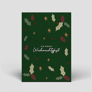 Cartolina di Natale con busta - Buon Natale - Cartoline di Natale sostenibili fatte a mano - Cartoline per Natale