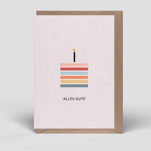 Biglietto di auguri di compleanno con busta inclusa - Biglietto di auguri di compleanno da aprire per uomo, fidanzata - biglietto pieghevole, biglietto doppio, biglietto di auguri