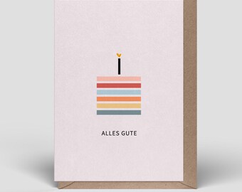 Carte d'anniversaire avec enveloppe - Carte d'anniversaire à ouvrir pour homme, petite amie - carte pliante, carte double, carte de vœux
