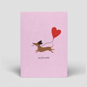 Dackel Karte zum Geburtstag - Geburtstagskarte inkl. Umschlag - Dackel Geschenk für Männer und Frauen