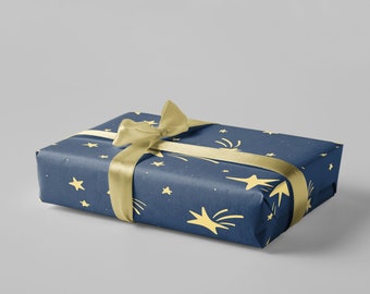 Papel de regalo navideño en hoja - 70 x 50 cm - Comprar embalaje de regalo sostenible - alta calidad, elegante - Embalaje de regalo de Navidad