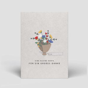 Carte de remerciement avec enveloppe - Merci comme cadeau de remerciement
