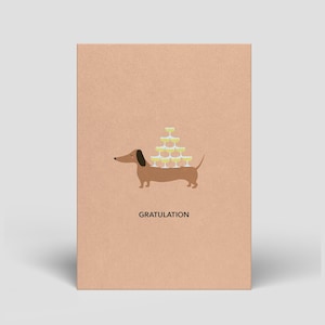 Biglietto di auguri per bassotti - Biglietto di auguri con busta - Regalo per bassotti per uomini e donne