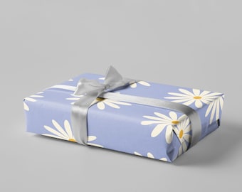 Feuille de papier cadeau avec fleurs pour un anniversaire, un mariage ou Noël - 70 x 50 cm - Emballage cadeau durable - de haute qualité, élégant