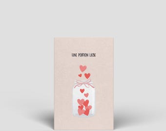 Cartão postal Love - Cartão de aniversário de casamento - Cartão de aniversário - também como um presente de aniversário para ele ou presente de aniversário de casamento